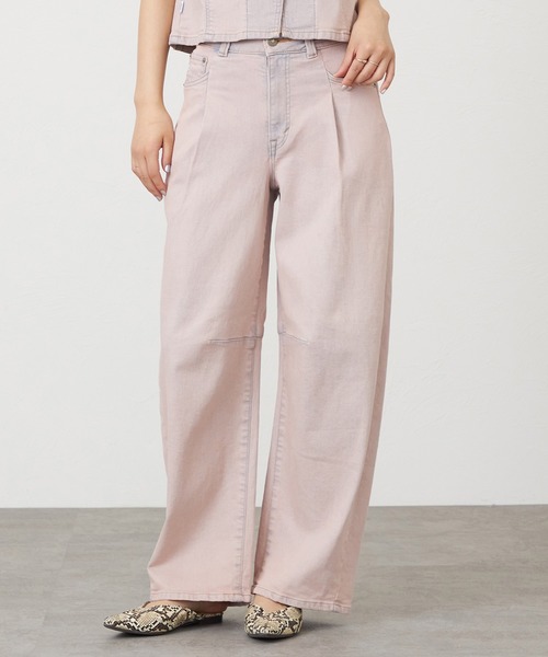 SOMETHING（サムシング）の「SOMETHING HANAタックカーブデニムパンツ（デニムパンツ・レディース・インディゴブルー/オフホワイト/ライトインディゴブルー/ブラック系その他/ベージュ/ピンク・SMALL/LARGE/MEDIUM/X-SMALL）」の22枚目の写真