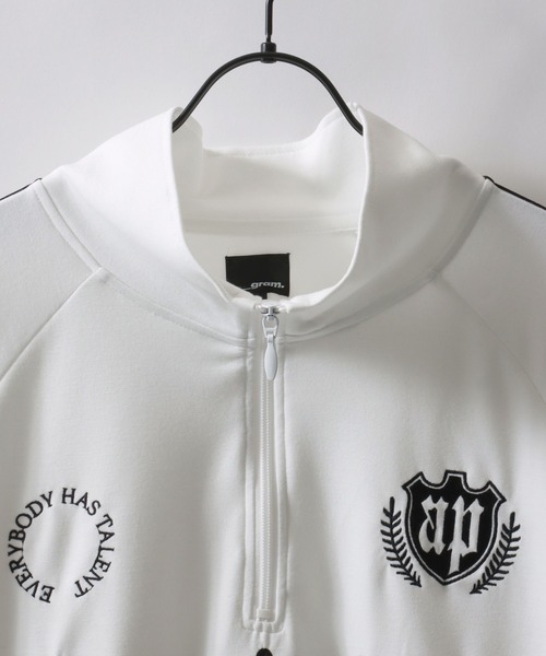 【セール】Game Half Zip Sweat shirt/オーバーサイズ ブロークコア ゲームシャツ ユニフォーム ポンチ ハーフジップ トレーナー スウェット（スウェット）｜SITRY（シトリー）