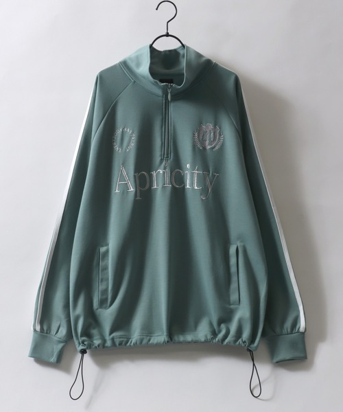 【セール】Game Half Zip Sweat shirt/オーバーサイズ ブロークコア ゲームシャツ ユニフォーム ポンチ ハーフジップ トレーナー スウェット（スウェット）｜SITRY（シトリー）