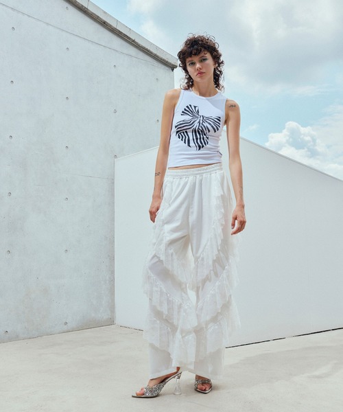 ANNA SUI NYC(アナ スイ エヌ ワイ シー)の「キャンディリボン タンクトップ(タンクトップ・レディース・ブラック/サックスブルー/ホワイト・FREE)」の4枚目の写真