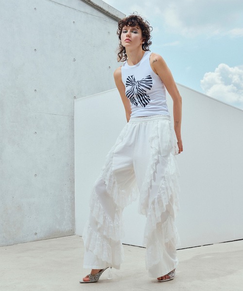 ANNA SUI NYC(アナ スイ エヌ ワイ シー)の「キャンディリボン タンクトップ(タンクトップ・レディース・ブラック/サックスブルー/ホワイト・FREE)」の5枚目の写真