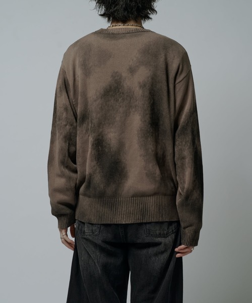 LUI,S　ルイス　ニットダッフル　新品未使用品 スプレープリントクルーネックニット（ニット/セーター）｜Lui's