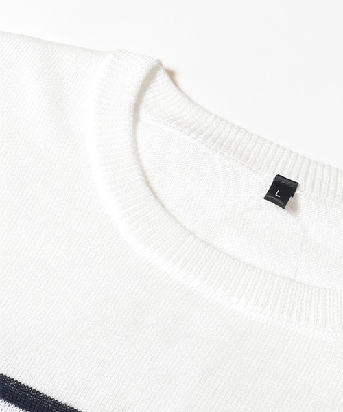 coca(coca)(コカ)の「パネルボーダークルーネック長袖(ニット/セーター・メンズ・ホワイト/ブラック・XL/L/M)」の15枚目の写真