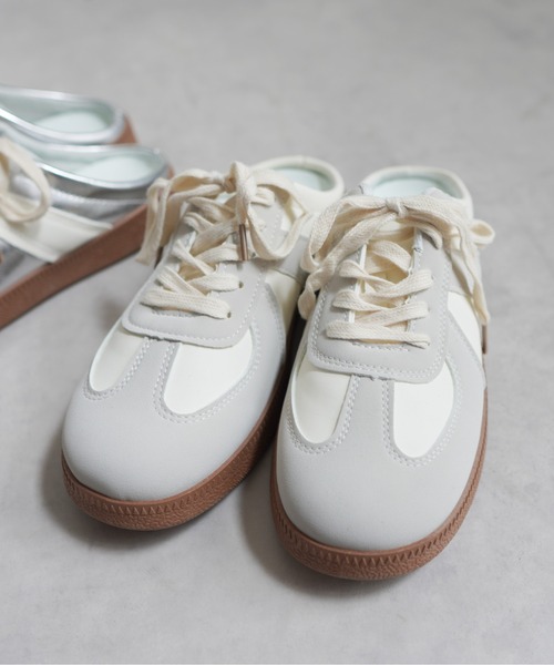 IMARI / イマリ 】 配色 ジャーマントレーナー ミュール スニーカー #_