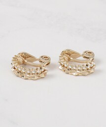 SHOO・LA・RUE | 【痛くなりにくい】ビジュー2連イヤリング(イヤリング)