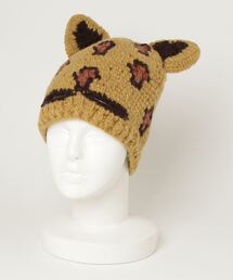 fridge(�t���b�W)�́yMacmahon kniting mills�z�}�N�}�z���j�b�e�B���O�~���Y Beanie-Leopard(�L���b�v)