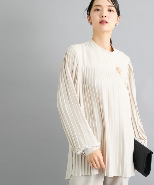 slattgir(スラットジール)の「高身長 【フォーマル】プリーツブラウス2点セット (ブラウス+パンツ)(スーツセット・レディース・ブラック/クリーム・M/L/LL/3L/4L/5L)」の15枚目の写真