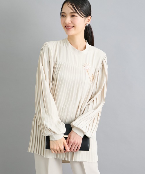 slattgir(スラットジール)の「高身長 【フォーマル】プリーツブラウス2点セット (ブラウス+パンツ)(スーツセット・レディース・ブラック/クリーム・M/L/LL/3L/4L/5L)」の16枚目の写真