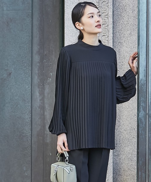 slattgir(スラットジール)の「高身長 【フォーマル】プリーツブラウス2点セット (ブラウス+パンツ)(スーツセット・レディース・ブラック/クリーム・M/L/LL/3L/4L/5L)」の19枚目の写真