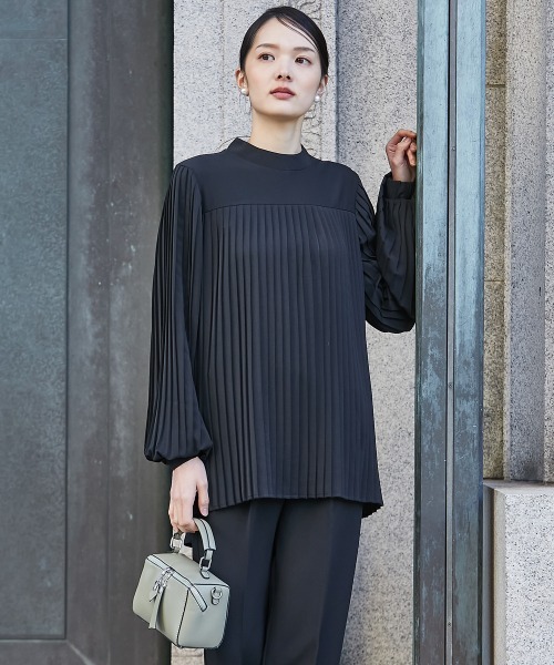 slattgir(スラットジール)の「高身長 【フォーマル】プリーツブラウス2点セット (ブラウス+パンツ)(スーツセット・レディース・ブラック/クリーム・M/L/LL/3L/4L/5L)」の22枚目の写真