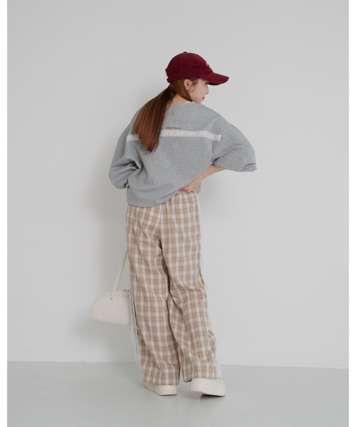 JUMELLE(ジュメロ)の「lace lettering sweat(Tシャツ/カットソー・レディース・グレー・FREE)」の4枚目の写真