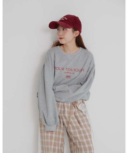 JUMELLE(ジュメロ)の「lace lettering sweat(Tシャツ/カットソー・レディース・グレー・FREE)」の8枚目の写真