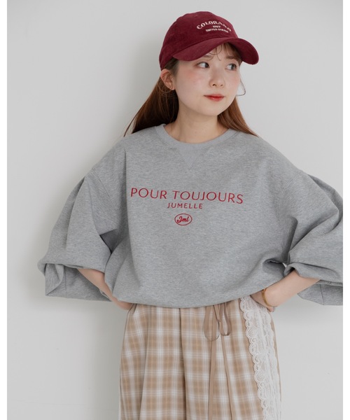 JUMELLE(ジュメロ)の「lace lettering sweat(Tシャツ/カットソー・レディース・グレー・FREE)」の10枚目の写真