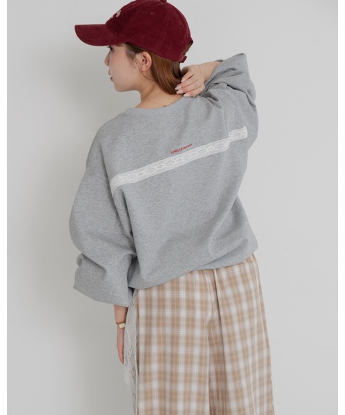 JUMELLE(ジュメロ)の「lace lettering sweat(Tシャツ/カットソー・レディース・グレー・FREE)」の12枚目の写真