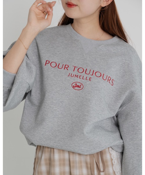 JUMELLE(ジュメロ)の「lace lettering sweat(Tシャツ/カットソー・レディース・グレー・FREE)」の13枚目の写真