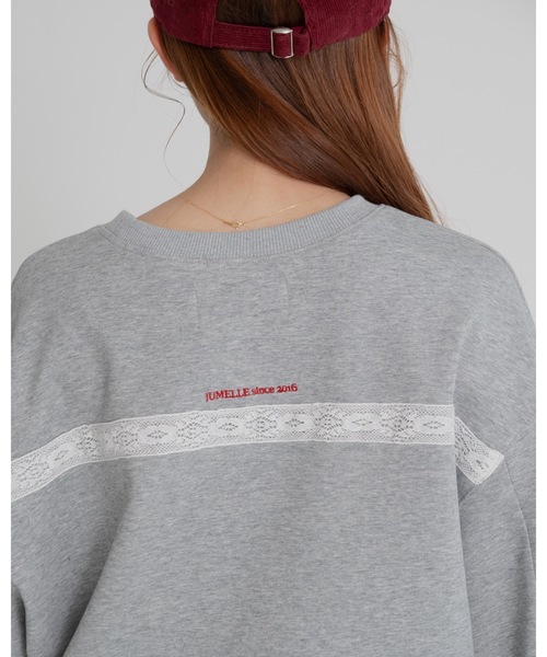 JUMELLE(ジュメロ)の「lace lettering sweat(Tシャツ/カットソー・レディース・グレー・FREE)」の14枚目の写真