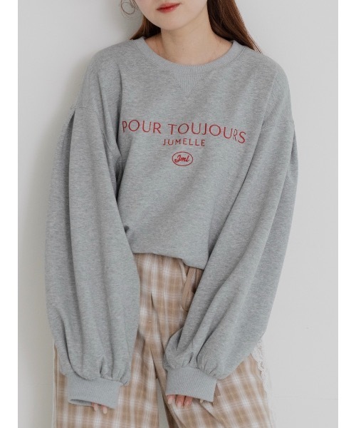 JUMELLE(ジュメロ)の「lace lettering sweat(Tシャツ/カットソー・レディース・グレー・FREE)」の22枚目の写真