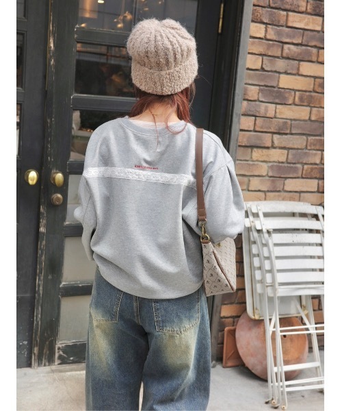 JUMELLE(ジュメロ)の「lace lettering sweat(Tシャツ/カットソー・レディース・グレー・FREE)」の21枚目の写真