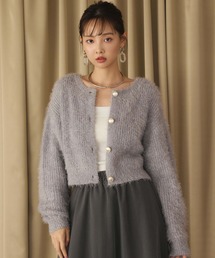 ラメフェザーカーディガン