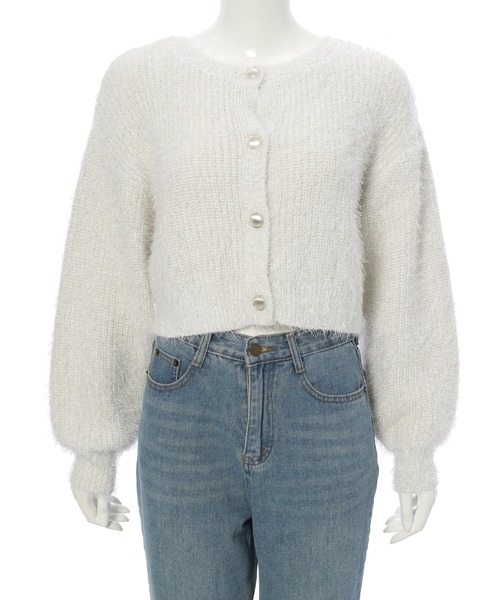 fifth（フィフス）の「ラメフェザーカーディガン（カーディガン/ボレロ・レディース・グレー/ホワイト・M）」の15枚目の写真