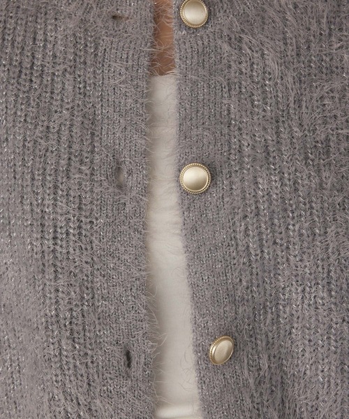 fifth（フィフス）の「ラメフェザーカーディガン（カーディガン/ボレロ・レディース・グレー/ホワイト・M）」の13枚目の写真