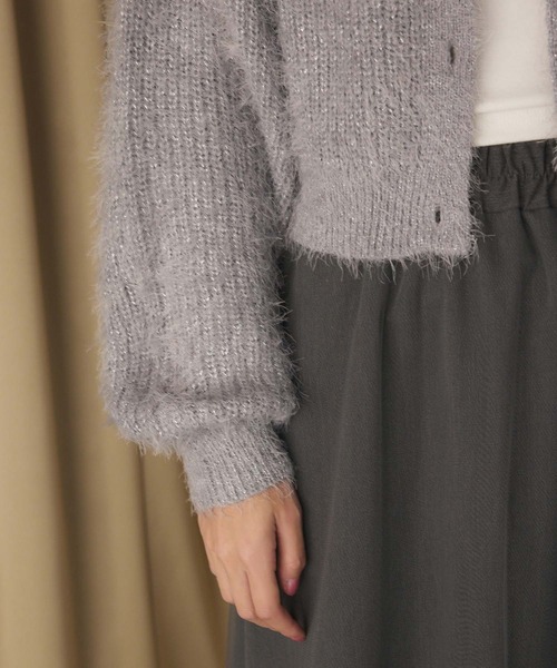fifth（フィフス）の「ラメフェザーカーディガン（カーディガン/ボレロ・レディース・グレー/ホワイト・M）」の14枚目の写真