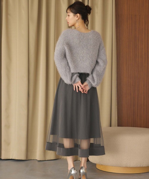 fifth（フィフス）の「ラメフェザーカーディガン（カーディガン/ボレロ・レディース・グレー/ホワイト・M）」の12枚目の写真