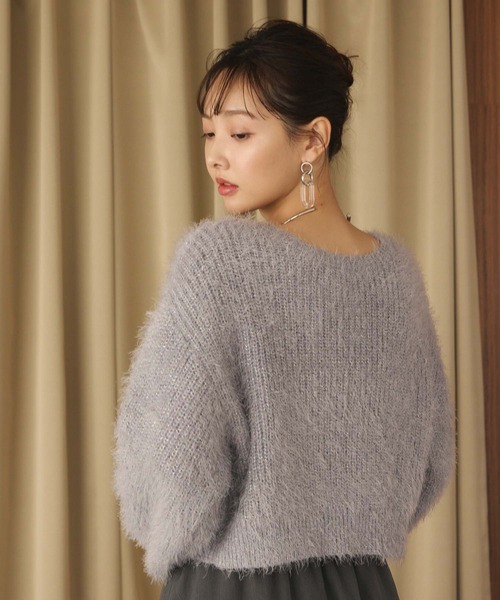 fifth（フィフス）の「ラメフェザーカーディガン（カーディガン/ボレロ・レディース・グレー/ホワイト・M）」の9枚目の写真