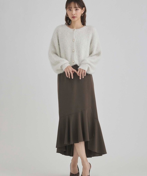 fifth（フィフス）の「ラメフェザーカーディガン（カーディガン/ボレロ・レディース・グレー/ホワイト・M）」の5枚目の写真