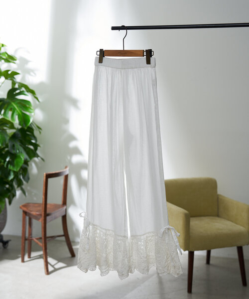 CIAOPANIC（チャオパニック）の「【She desires...】裾レースイージーパンツ（その他パンツ・レディース・オフホワイト・ONE SIZE）」の13枚目の写真