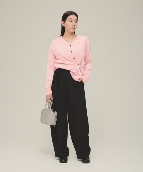 eL（エル）の「【eL】Long Belt Wide Pants/287440（スラックス・レディース・ブラック/ブラウン・FREE）」の3枚目の写真