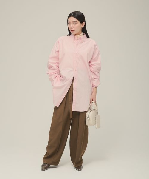 eL（エル）の「【eL】Long Belt Wide Pants/287440（スラックス・レディース・ブラック/ブラウン・FREE）」の9枚目の写真