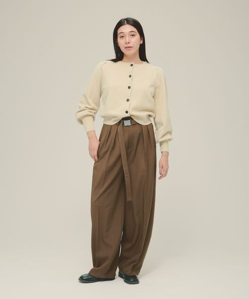 eL（エル）の「【eL】Long Belt Wide Pants/287440（スラックス・レディース・ブラック/ブラウン・FREE）」の12枚目の写真