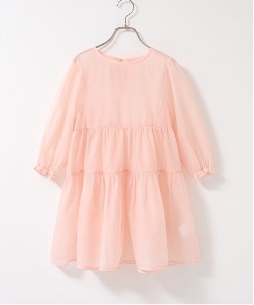 Lycee mine(リセマイン)の「シアーティアードワンピース【子供服】【キッズ】【女の子】(ワンピース・キッズ・グレー/サーモンピンク/アイボリー・100cm/140cm/120cm/130cm/150cm/110cm)」の5枚目の写真