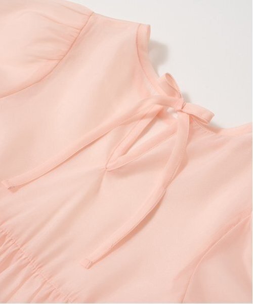 Lycee mine(リセマイン)の「シアーティアードワンピース【子供服】【キッズ】【女の子】(ワンピース・キッズ・グレー/サーモンピンク/アイボリー・100cm/140cm/120cm/130cm/150cm/110cm)」の9枚目の写真