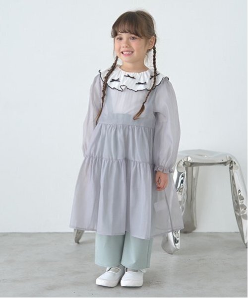 Lycee mine(リセマイン)の「シアーティアードワンピース【子供服】【キッズ】【女の子】(ワンピース・キッズ・グレー/サーモンピンク/アイボリー・100cm/140cm/120cm/130cm/150cm/110cm)」の19枚目の写真