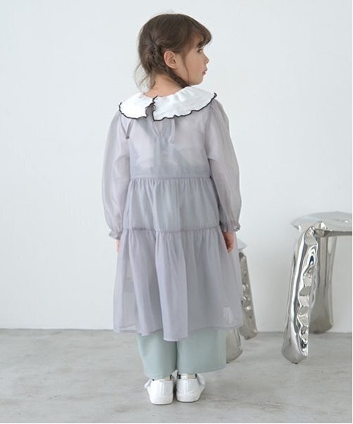 Lycee mine(リセマイン)の「シアーティアードワンピース【子供服】【キッズ】【女の子】(ワンピース・キッズ・グレー/サーモンピンク/アイボリー・100cm/140cm/120cm/130cm/150cm/110cm)」の20枚目の写真