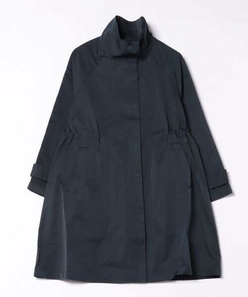 STYLEBLOCK（スタイルブロック）の「Eツイルスタンドカラーコート（トレンチコート・レディース・アイボリー/ネイビー・M）」の5枚目の写真