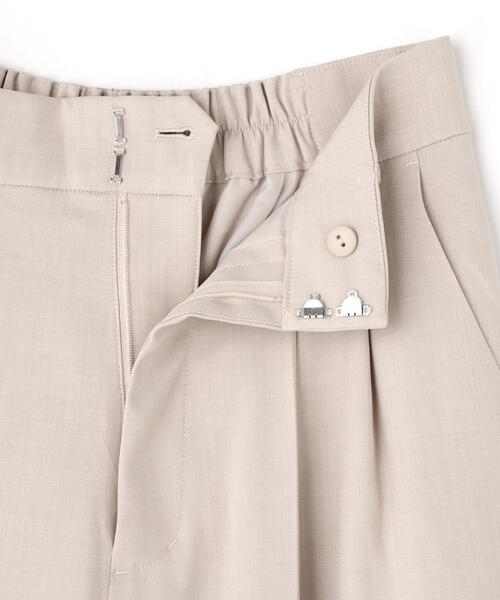 FREE'S MART（フリーズマート）の「◆【3サイズ展開XS-M】梳毛調合繊タックワイドパンツ【低身長サイズ有】（スラックス・レディース・ベージュ/ブラウン・X-SMALL/MEDIUM/SMALL）」の9枚目の写真