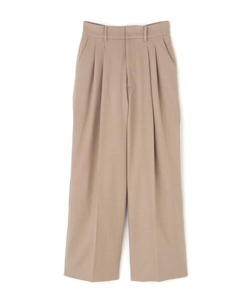 FREE'S MART（フリーズマート）の「◆【3サイズ展開XS-M】梳毛調合繊タックワイドパンツ【低身長サイズ有】（スラックス・レディース・ベージュ/ブラウン・X-SMALL/MEDIUM/SMALL）」の14枚目の写真
