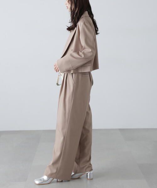 FREE'S MART(フリーズマート)の「◆【3サイズ展開XS-M】梳毛調合繊タックワイドパンツ【低身長サイズ有】(スラックス・レディース・ベージュ/ブラウン・X-SMALL/MEDIUM/SMALL)」の20枚目の写真