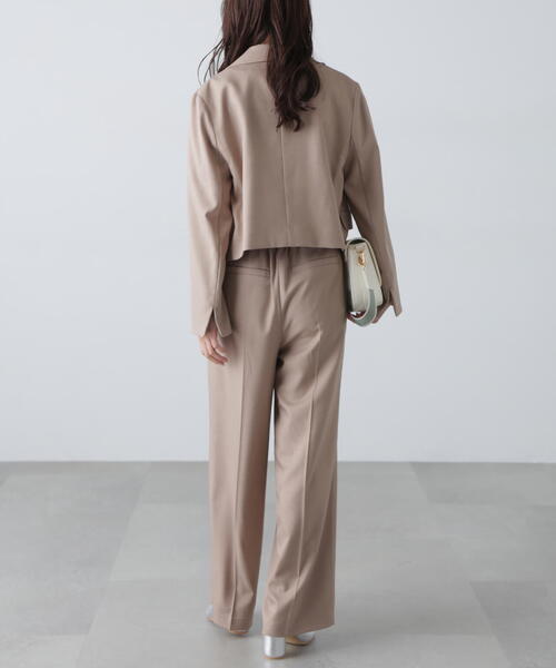 FREE'S MART（フリーズマート）の「◆【3サイズ展開XS-M】梳毛調合繊タックワイドパンツ【低身長サイズ有】（スラックス・レディース・ベージュ/ブラウン・X-SMALL/MEDIUM/SMALL）」の21枚目の写真