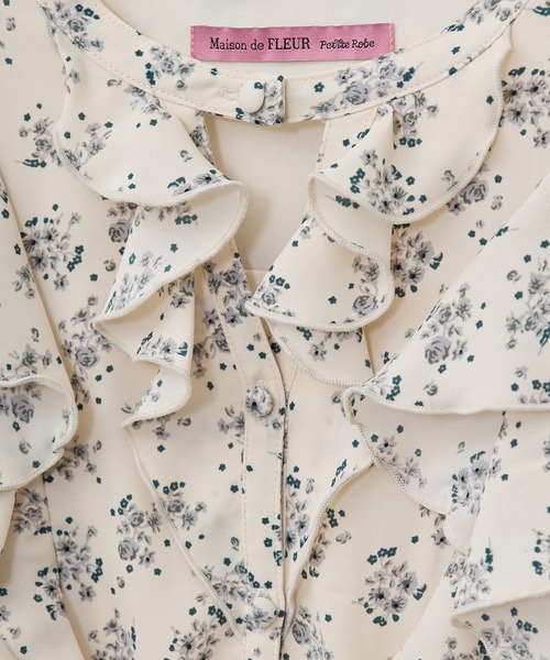 S1027◆Maison de FLEUR フラワープリント ワンピース ドレス セール】フラワープリントワンピース（ワンピース）｜Maison de
