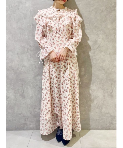 ROP de FLEURS フラワープリントドレス フラワープリントワンピース/Maison de FLEUR Petite Robe