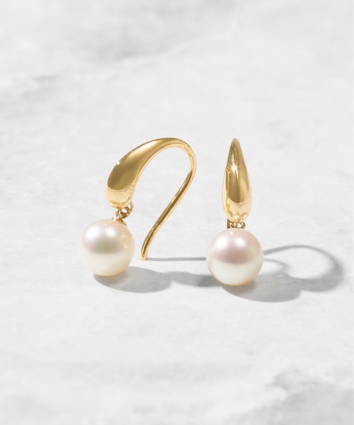 Jewel closet by L&Co.(ジュエルクローゼットバイエルアンドコー)の「K18 アコヤパール ピアス(ピアス(両耳用)・レディース・イエローゴールド・FREE)」の2枚目の写真