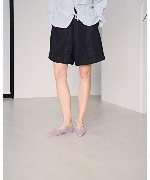 フラワーカット レースアップパンプス（パンプス）｜Emma Francis