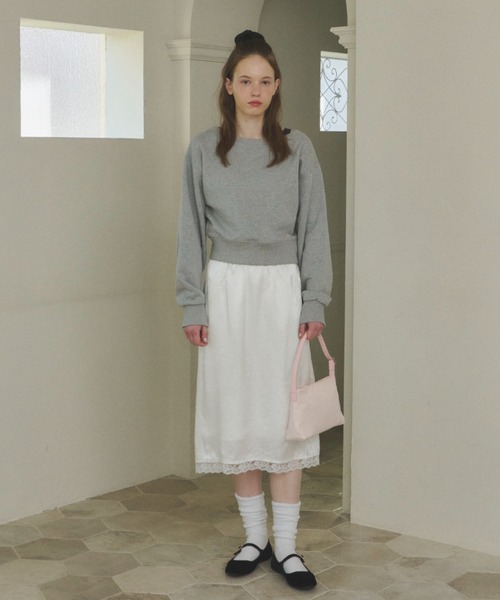 GIUNON（ジウノン）の「2way off shoulder sweat shirt / 2way オフショルダースウェットシャツ（スウェット・レディース・ネイビー/グレー・FREE）」の22枚目の写真