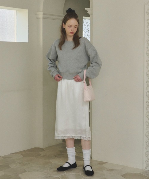 GIUNON（ジウノン）の「2way off shoulder sweat shirt / 2way オフショルダースウェットシャツ（スウェット・レディース・ネイビー/グレー・FREE）」の20枚目の写真