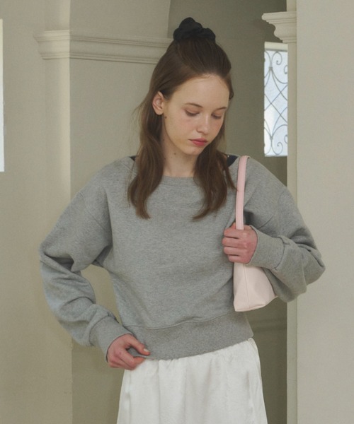 GIUNON（ジウノン）の「2way off shoulder sweat shirt / 2way オフショルダースウェットシャツ（スウェット・レディース・ネイビー/グレー・FREE）」の21枚目の写真