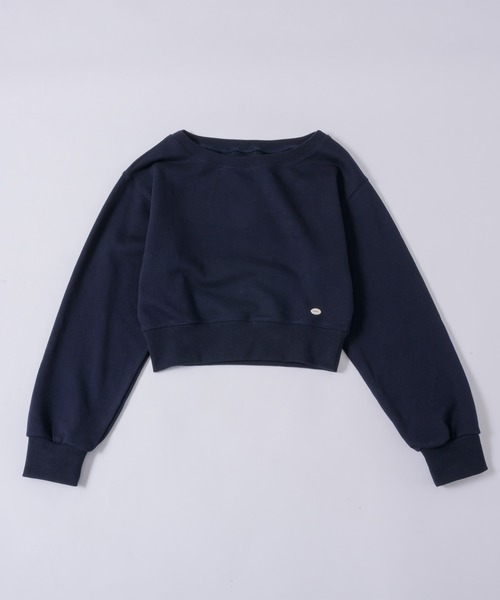 GIUNON（ジウノン）の「2way off shoulder sweat shirt / 2way オフショルダースウェットシャツ（スウェット・レディース・ネイビー/グレー・FREE）」の3枚目の写真